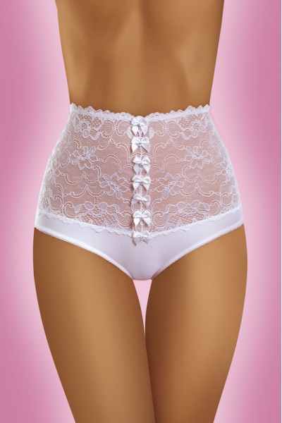 Трусики Jasmine 1/1062 Sharm (высокая талия) белый / черный / молочный